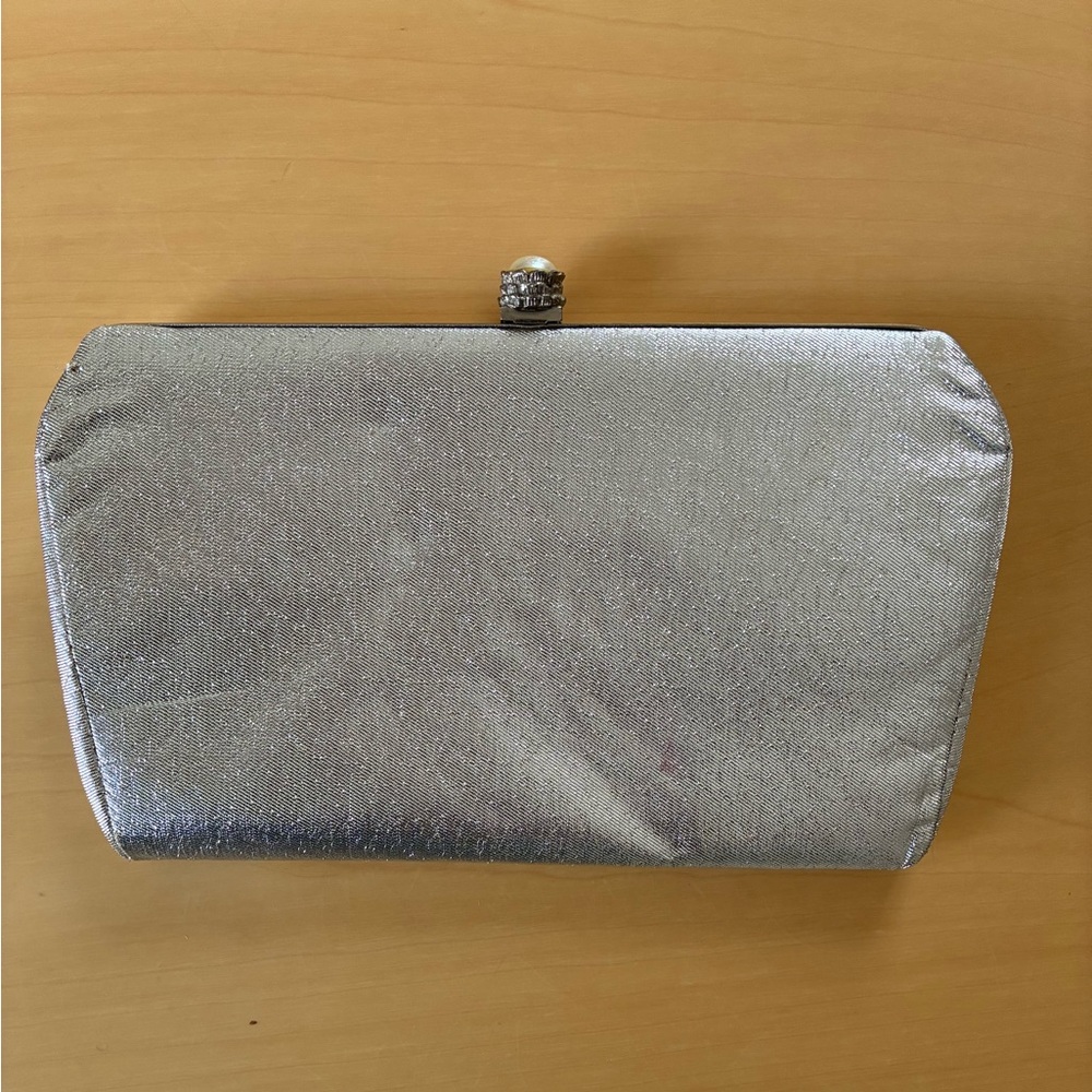Vintage 1950s-60s Silver Metallic Evening Bag
